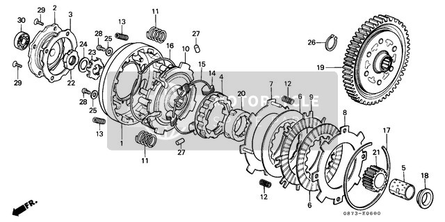 Honda C70Z 1982 Clutch for a 1982 Honda C70Z